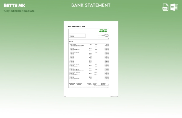 Модерен стил шаблон за збор за извод од банка во Сиднеј ZNZ